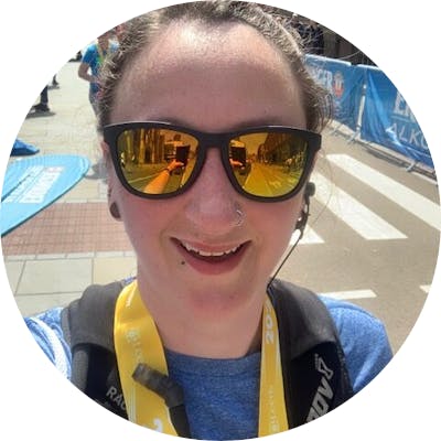 Julia at the Leeds half marathon